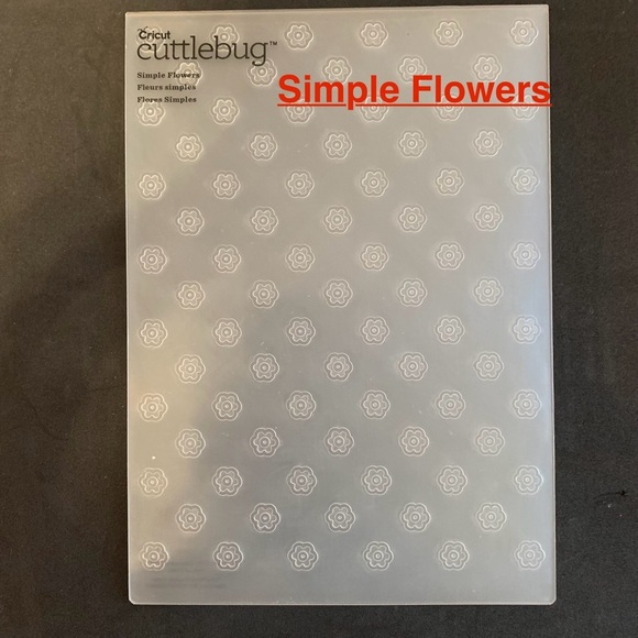 CRICIT CUTTLEBUG Embossing Folder "SIMPLE FLOWERS" ONLY - Picture 2 of 3